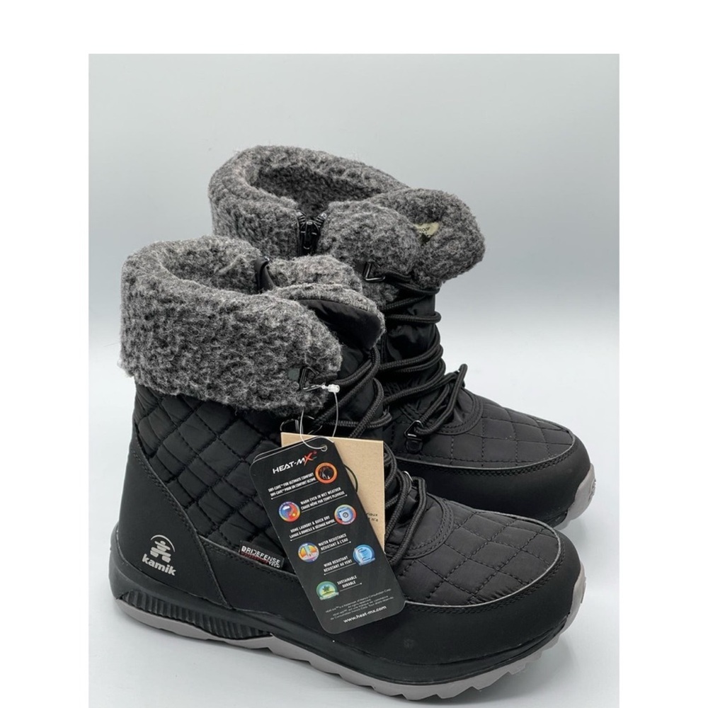 KAMIK Black Gemini Boot Waterproof‎ Big Kid Size 5